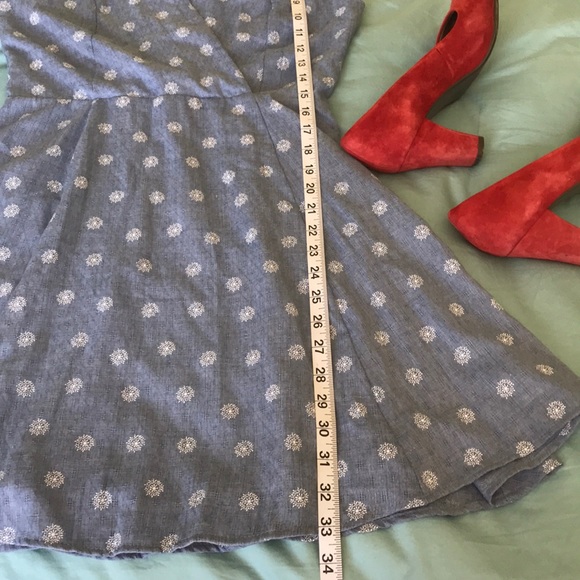 Everly blue sleeveless A line dress size S - Picture 5 of 8